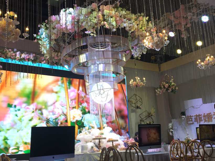 The fine decorated marriage theme pavilion