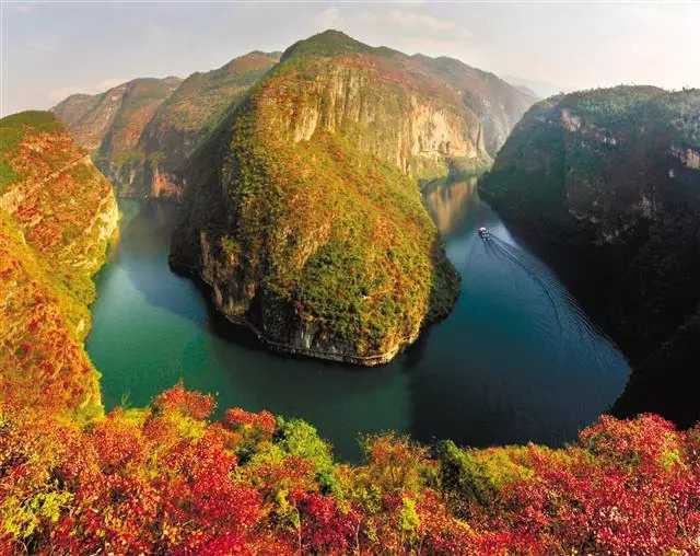 Red leaves in Three Gorges