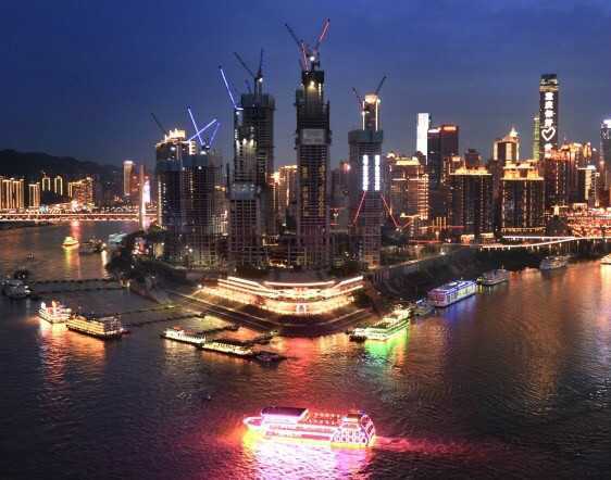 River cruise along downtown Chongqing