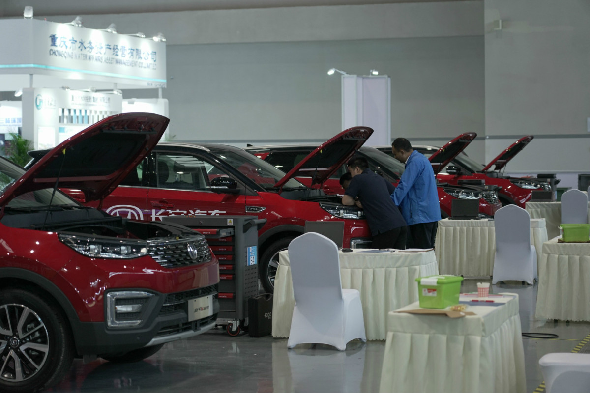 Skill competition for Painting and Decorating at BRISC. Photo by Zhang Deng.