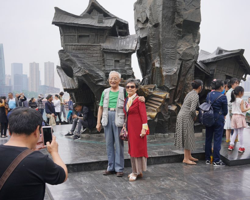 Tourists in Hongyadong on May 4