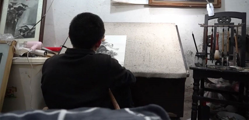 Painter-Tang-Changying-his-painting