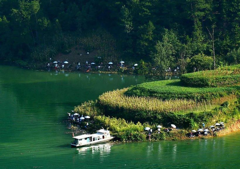 Bashan Lake National Wetland Park in Chengkou County