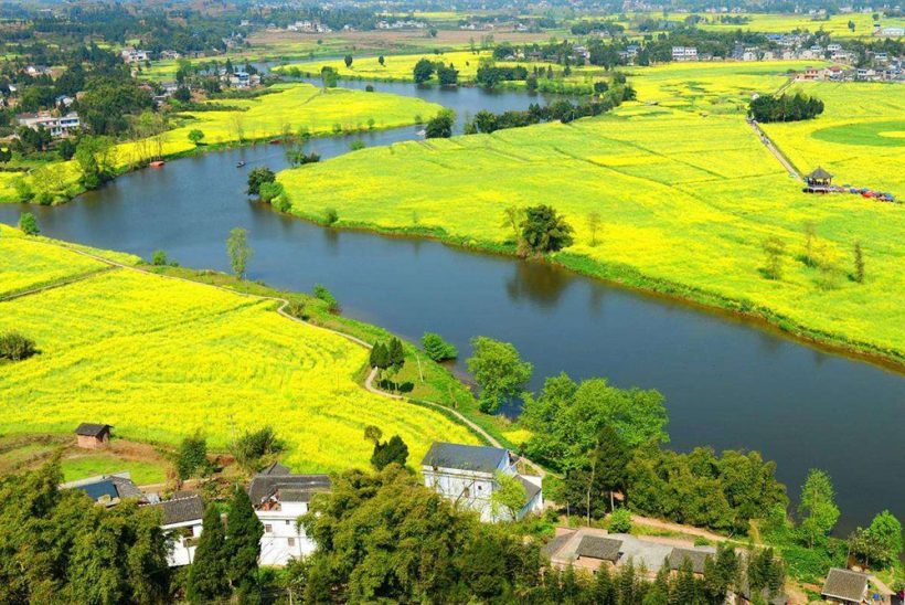 Longhe River National Wetland Park in Fengdu County