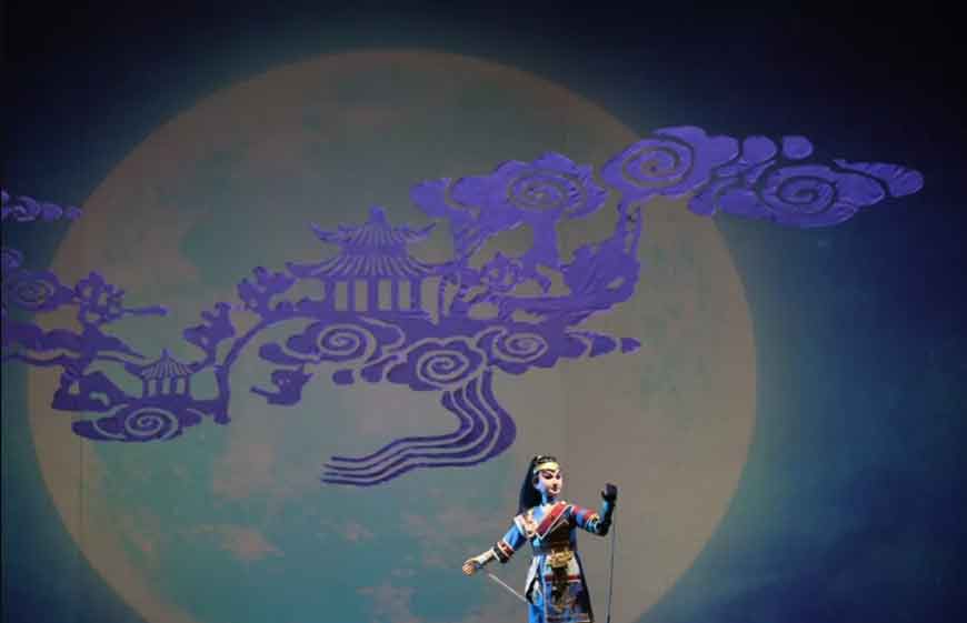 Large-scale 3D Puppet Show Chang’e Flying to the Moon