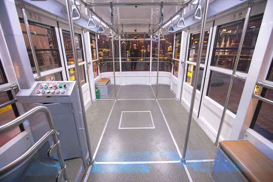 Inside of the third-generation cable car