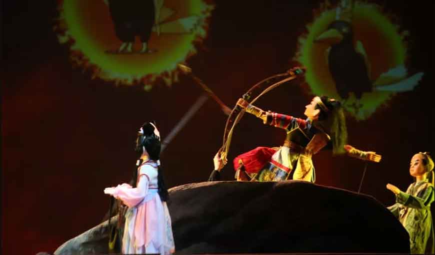 Large-scale 3D Puppet Show Chang’e Flying to the Moon