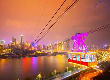 Chongqing Yangtze River Cableway Uses New Cable Cars