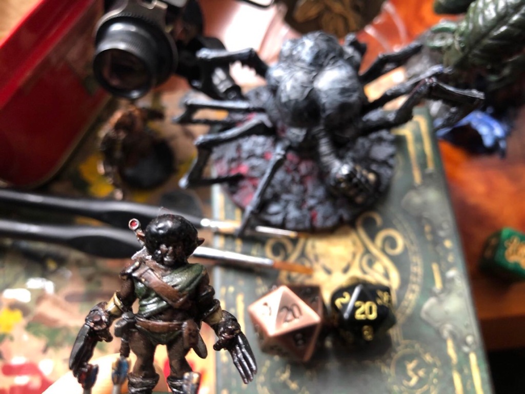 Painting miniatures in the sun is relaxing and stress-busting.