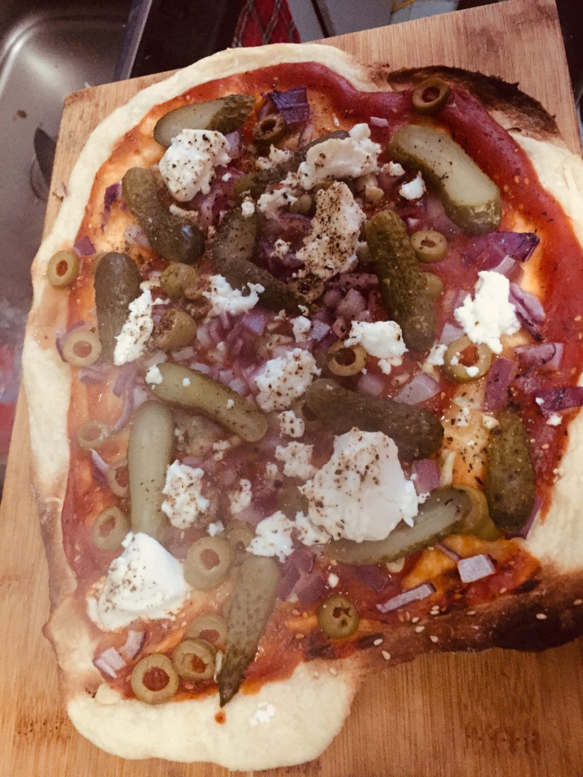 A pickle pizza