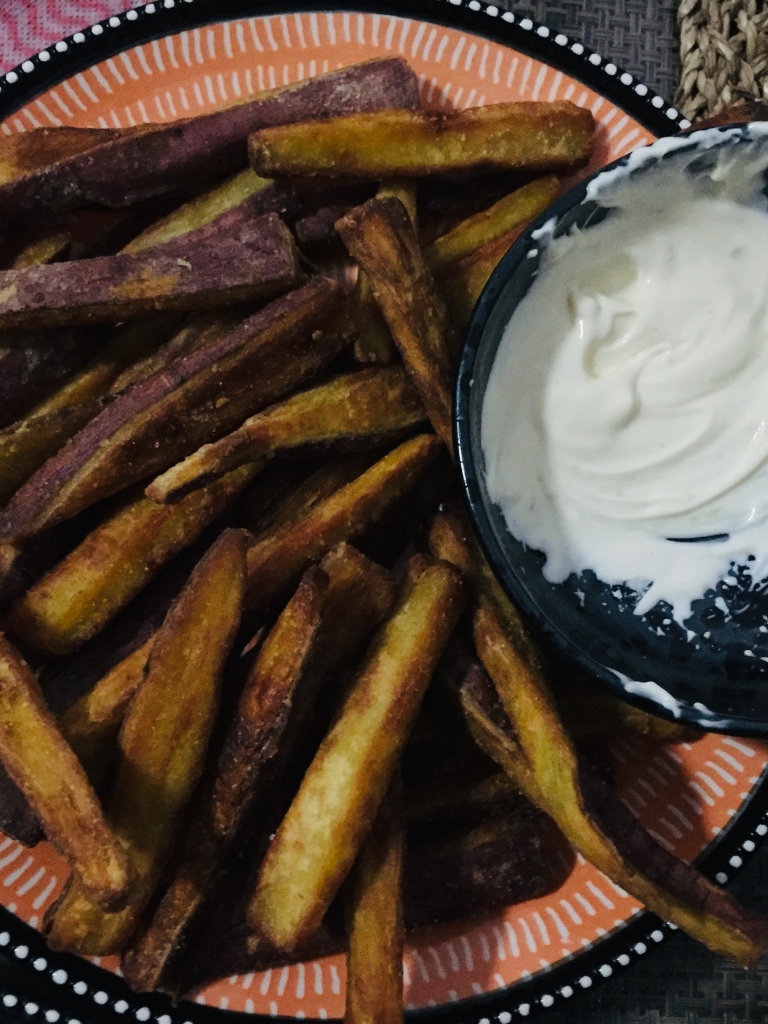 Sweet potato fries with wasabi mayo