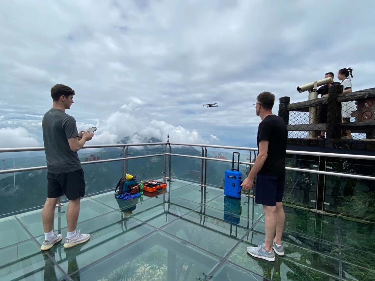 Barrett took the drone footage over the Peak of the Three Gorges.