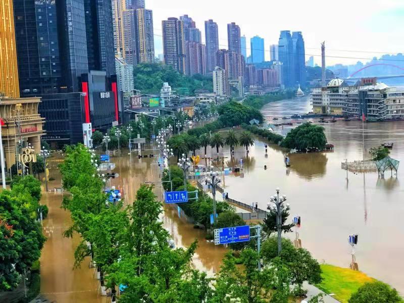 Record flooding at the Sheraton Hotel in Chongqing