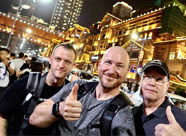 YouTubers JaYoe Nation and Alex Absolute Rock Chongqing