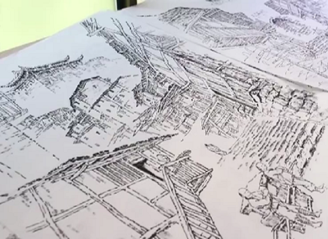 A 73-year-old Man Published Two Drawing Books about Ancient Chongqing