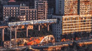 Get an Eyeful of Chongqing's Cityscape from CRT Line 2 Liziba Station