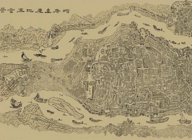 Detailed Ancient Maps of Chongqing Display in Museum Now