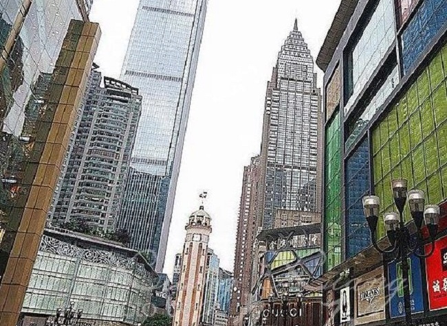 Intelligent Technologies Empower City Downtown Pedestrian Street