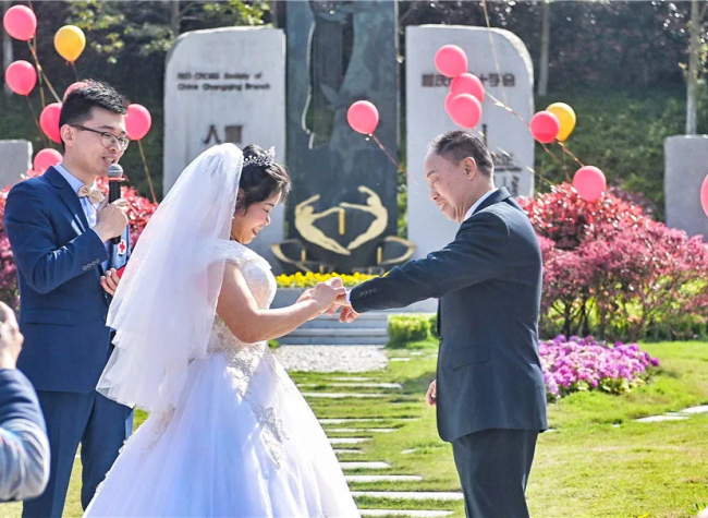 A Wedding Held at A Cemetery