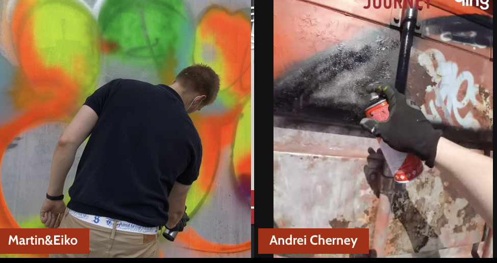 X3K crew was Creating works during the livestream(iChongqing)