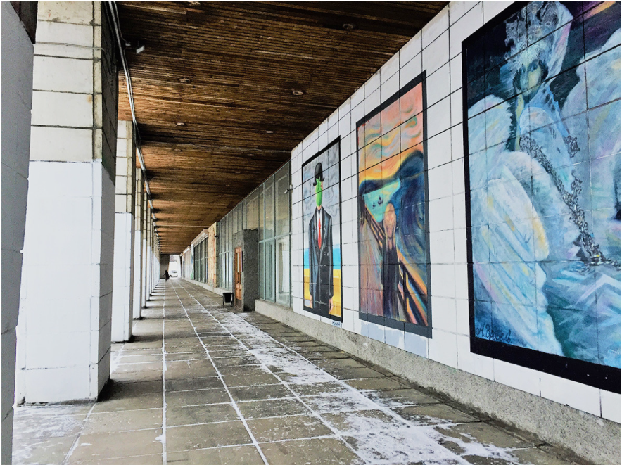 In Martin and Andrei’s hometown, Arkhangelsk Art Museum walls covered with graffiti quoting Dmitri Vrubel’s and Kazimir Malevich’s works can be seen here.(Viktoria Malik\Russia Beyond)