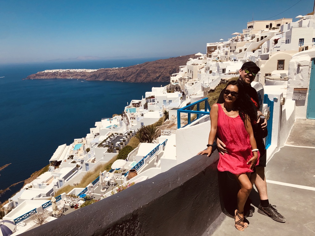 Xiaolin and I on our last pre-pandemic international trip, enjoying our anniversary in Santorini, Greece, August 2019.