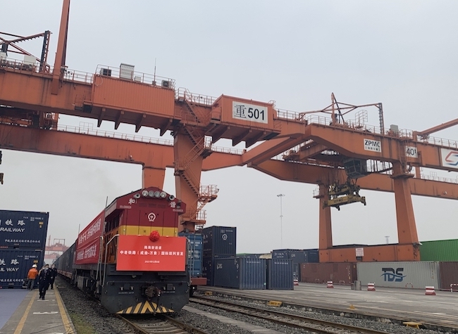 First Fright Trains Depart from Chengdu, Chongqing for Laos Capital