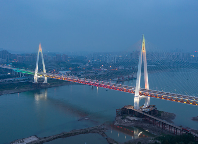 World's Longest Road-Rail Dual Purpose Cable Stayed Bridge Opens ...