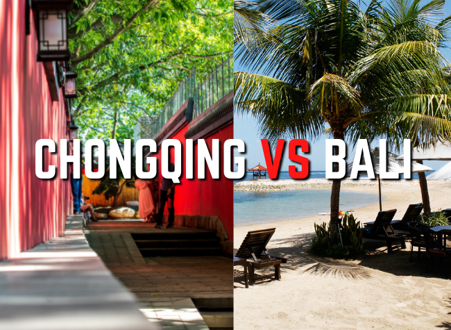 Sunset Walking On Chongqing Cliff Trail And Bali Beach | Live Replay