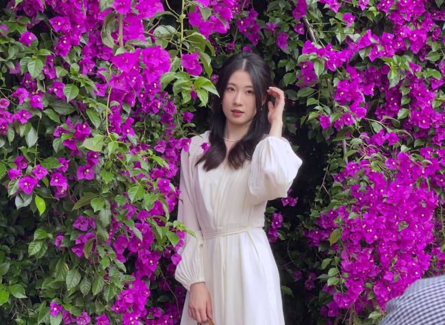 Ecological Park Framed with Bougainvillea Flowers