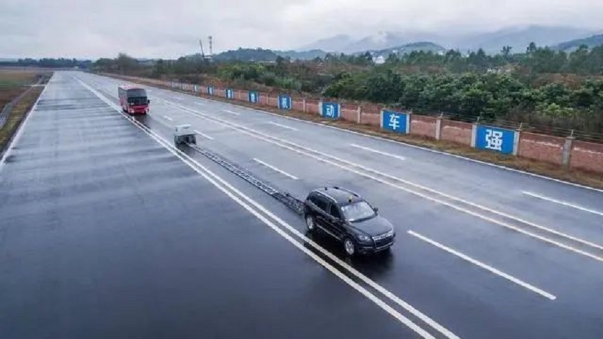 Road test of autonomous driving system and intelligent connected vehicle technology conducted by China Merchants Testing Vehicle Technology Research Institute Co., Ltd.