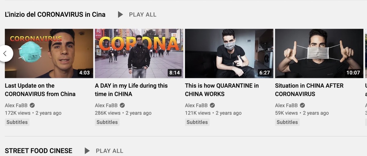 Alex's videos about the Covid-19 life in China. (Photo provided by iChongqing)