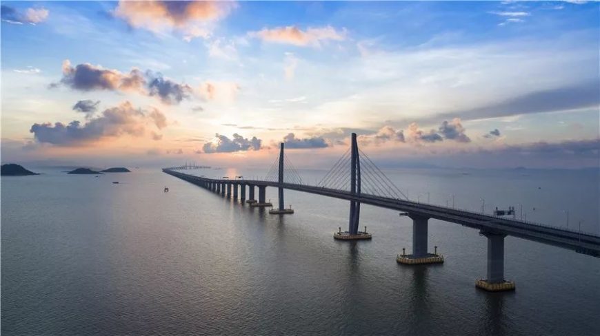The Hong Kong-Zhuhai-Macao Bridge.
