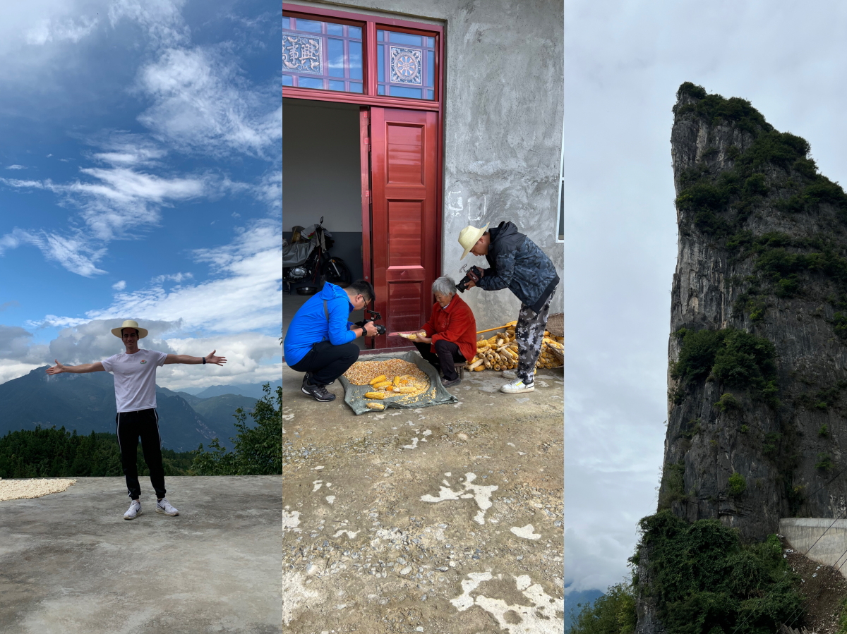 Alex in Minzhu Village.(Photo provided to iChongqing)