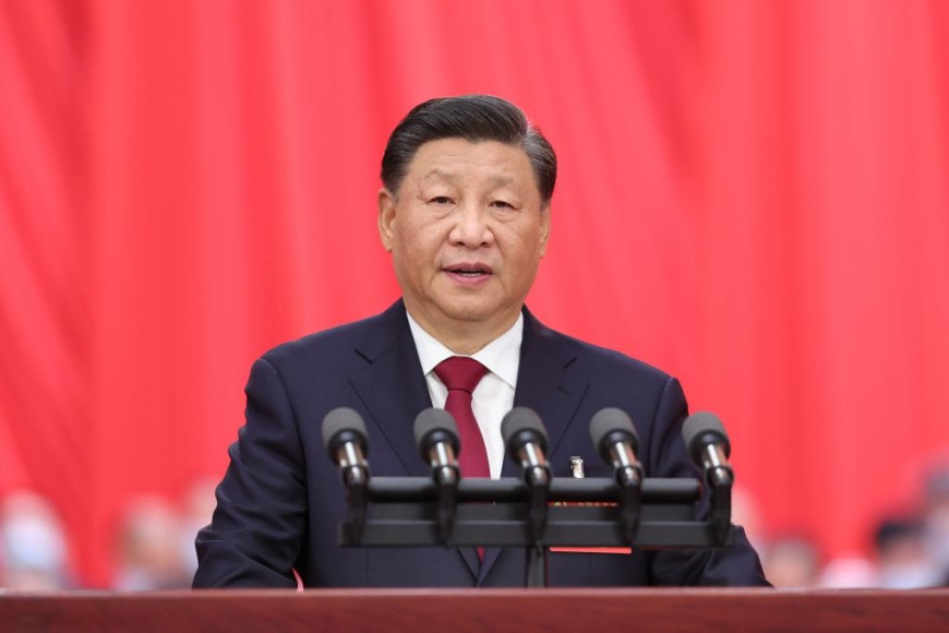 Xi Jinping delivers a report to the 20th National Congress of the Communist Party of China