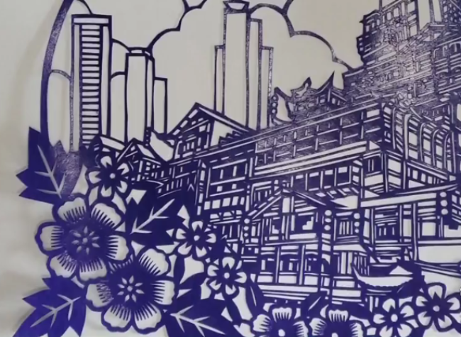 Crafts of Scissoring on Paper is a Lifetime Pursuit of Chongqing Artist