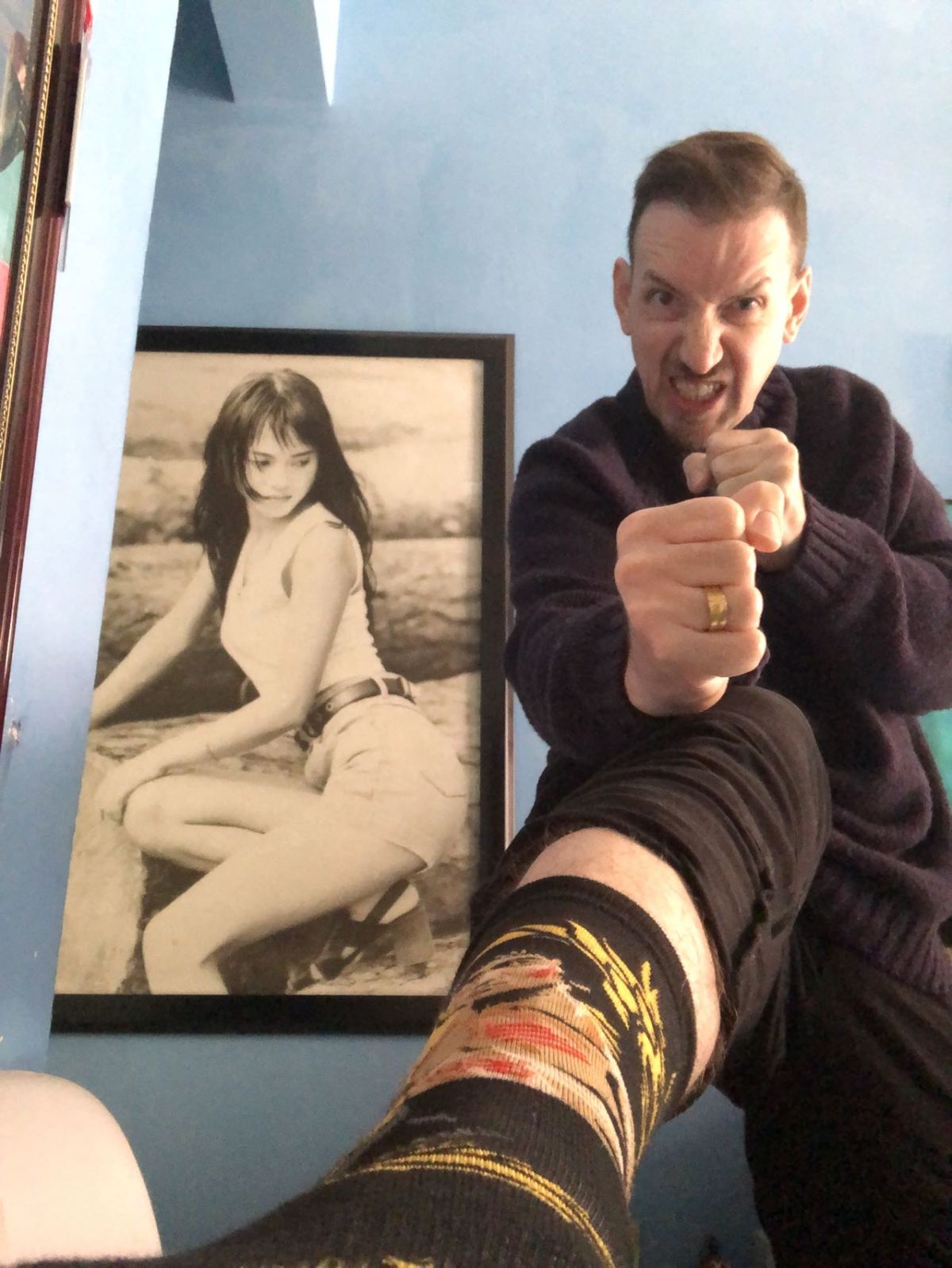 The most amazing Bruce Lee socks ... a reward for a job well done!
