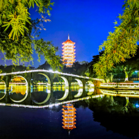 At Bijin Park in Yubei District, Chongqing, bamboo leaves jiggle in the breeze, creating a peaceful and beautiful scene. Photo by Nie Xianfu/Visual Chongqing.