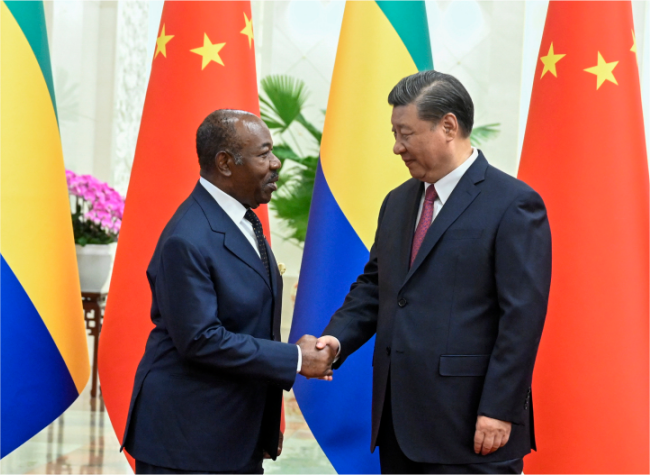 Chinese President Holds Talks With Gabonese President