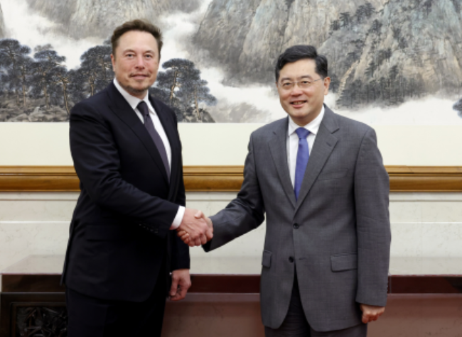 Musk Supports Steady Sino-US Ties in Meeting With FM