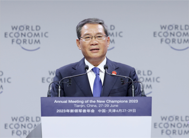Chinese Premier Addresses Opening of Summer Davos