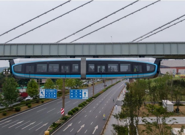 China Launches First Suspended Monorail Line