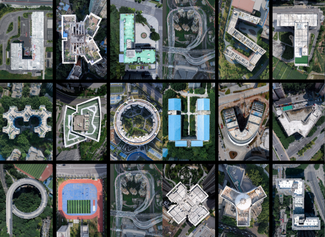 Unique Aerial Views of Chongqing's Rooftops Forming English Alphabets