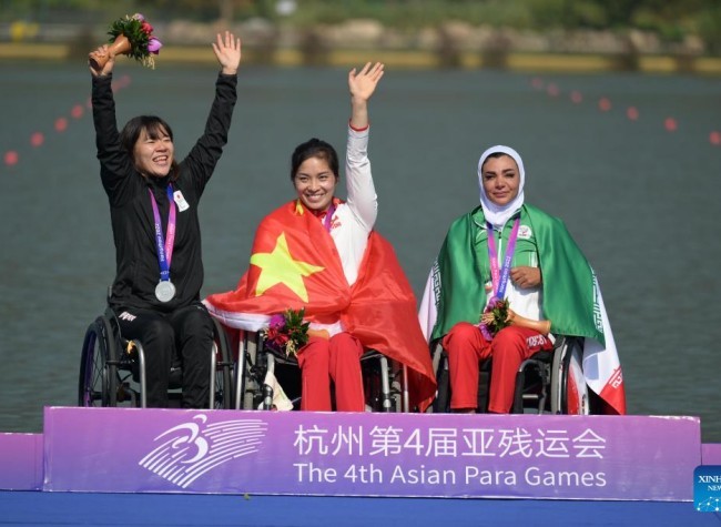 China's Canoeist Xie Wins 1st Gold of Hangzhou Asian Para Games