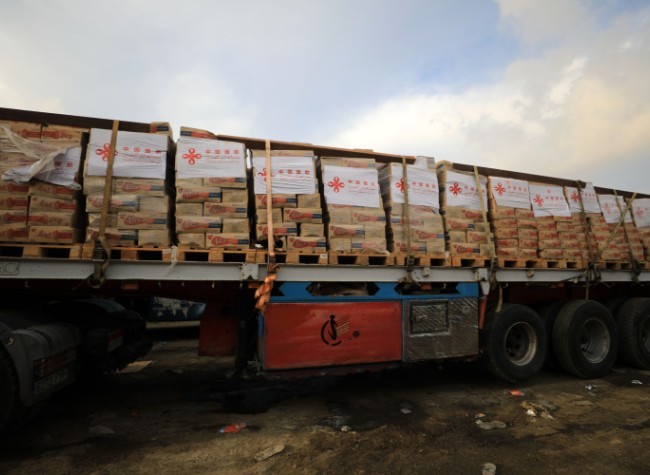 Humanitarian Aid from China Reaches Gaza Through Kerem Shalom Border Crossing