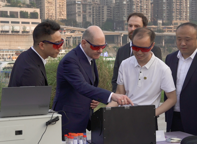 German Chancellor Olaf Scholz Starts China Visit in Chongqing