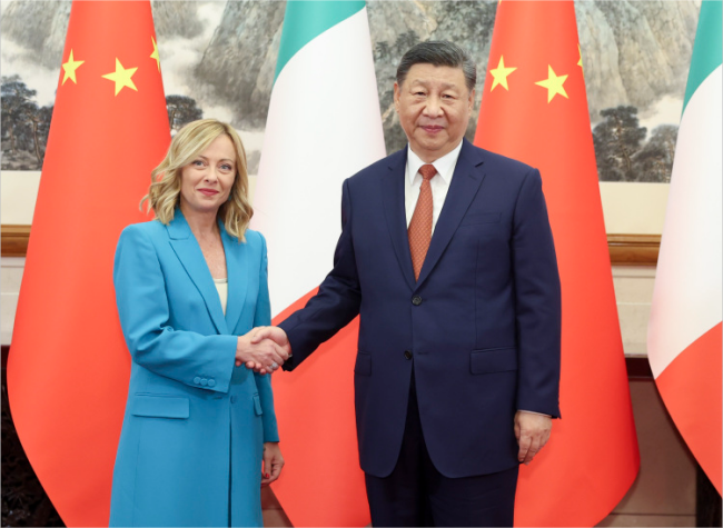 Xi Meets Italian Prime Minister, Calls for Upholding Silk Road Spirit