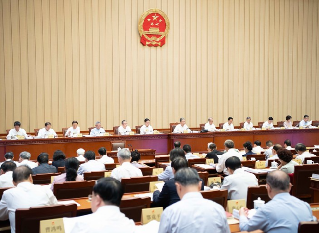 China's Top Legislature Starts Standing Committee Session