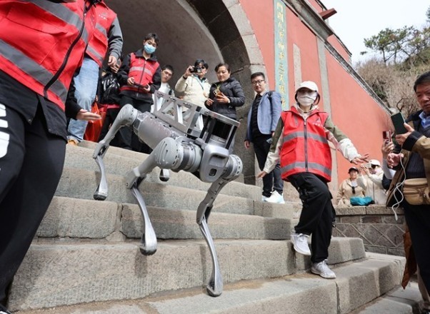 Robot Dogs Being Tested in Quest to Keep Mount Tai Clean