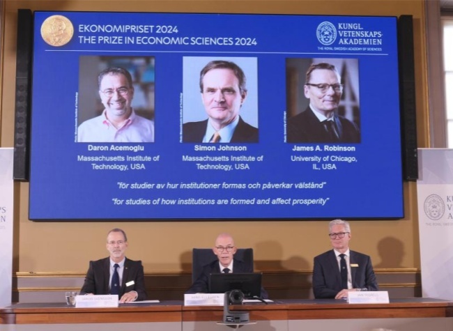 2024 Nobel Prize in Economics Shared by 3 Recipients